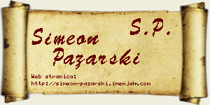 Simeon Pazarski vizit kartica